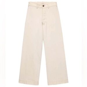 THE GREAT Seafair Jean vintage stone white size 26 brass button fly wide leg
